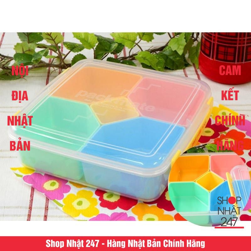 Hộp nhựa đựng thực phẩm cao cấp 5 ngăn Inomata Nhật Bản