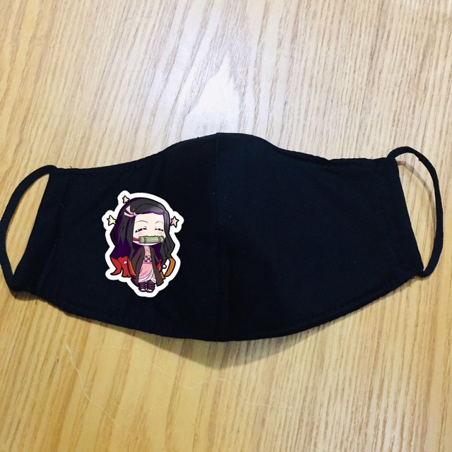 Khẩu trang kamad nezuko kimetsu no Yaiba 4 lớp
