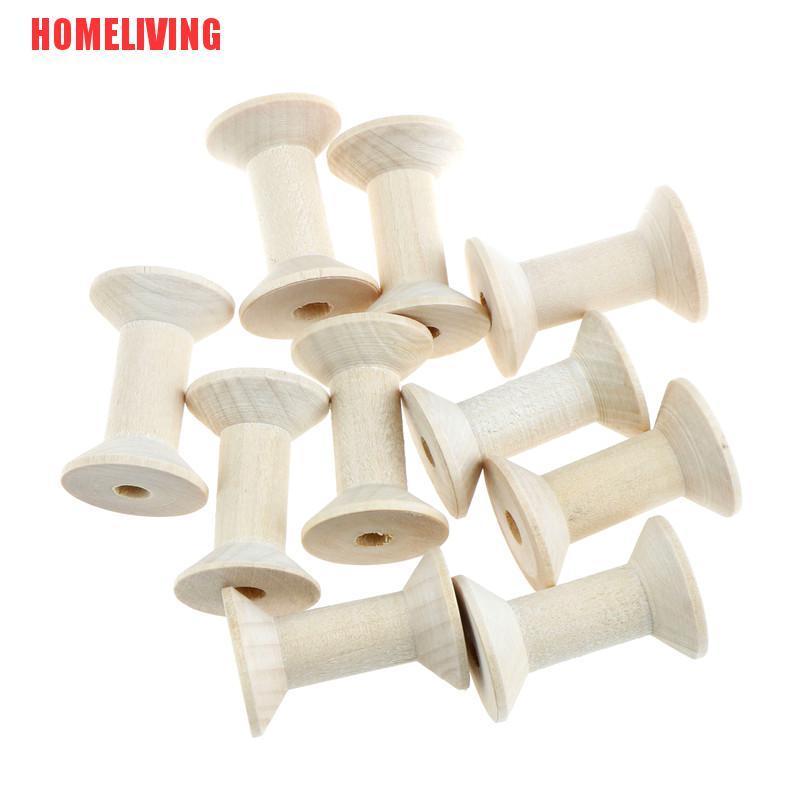 Bộ 10 Cuộn Chỉ Bằng Gỗ Kích Thước 47mmx31mm