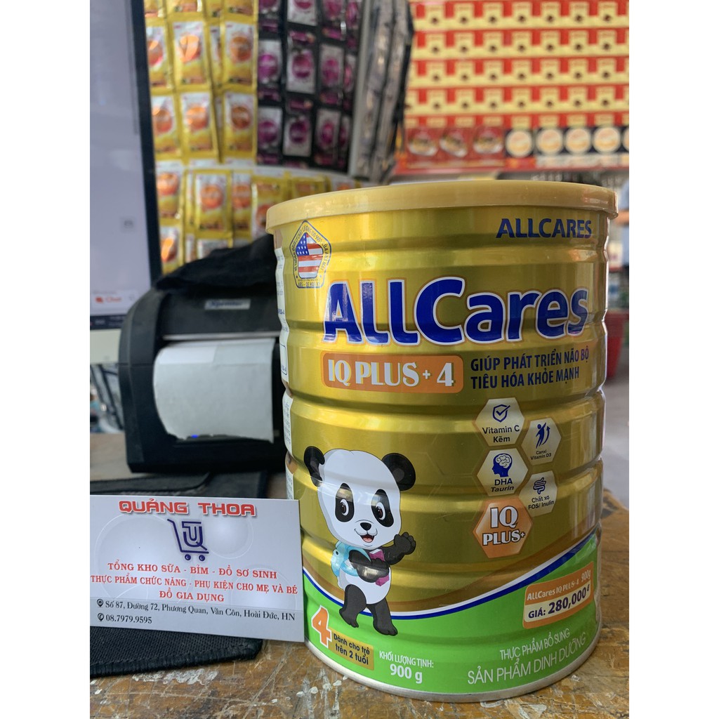 Sữa Allcares IQ 4+ Dành Cho Trẻ Trên 2 Tuổi hộp 900g