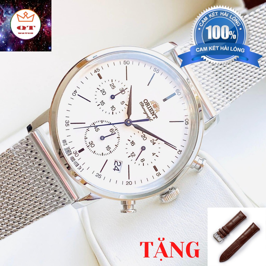 Đồng Hồ Nam Chính Hãng ORIENT Chronograph RA-KV0402S10B Tặng Dây Da Cao Cấp