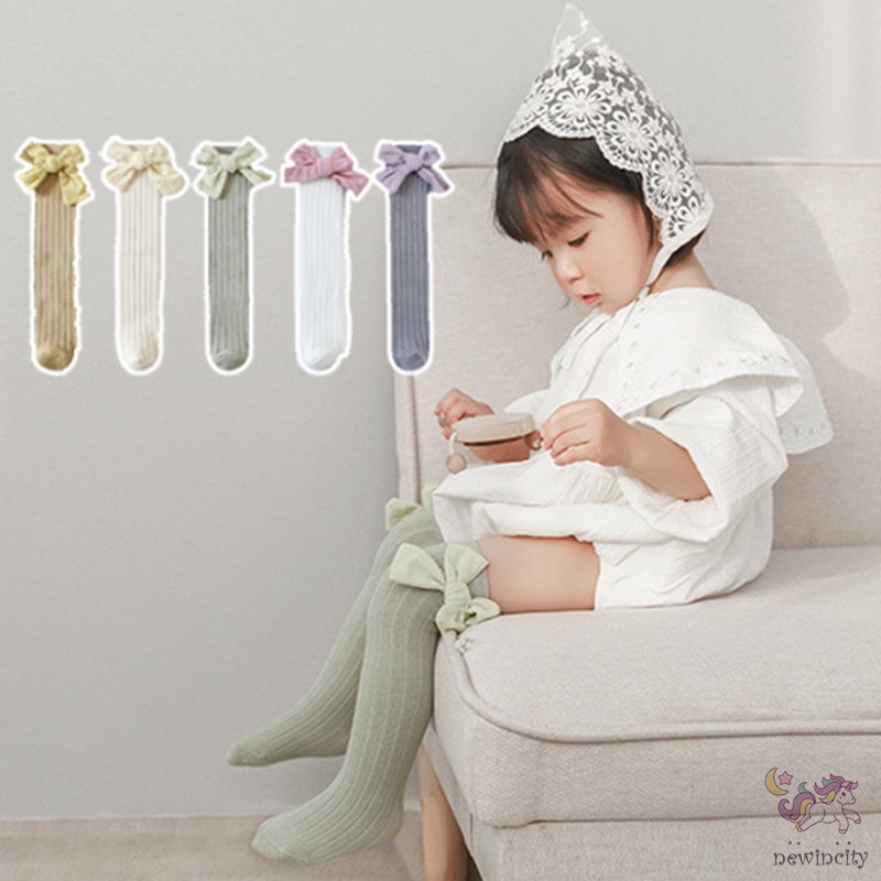 Vớ Đính Nơ Xinh Xắn Phong Cách Hàn Quốc Dành Cho Bé Gái