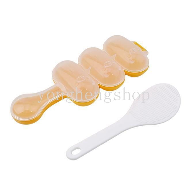 Khuôn Làm Cơm Nắm Hình Tròn Kèm Muỗng