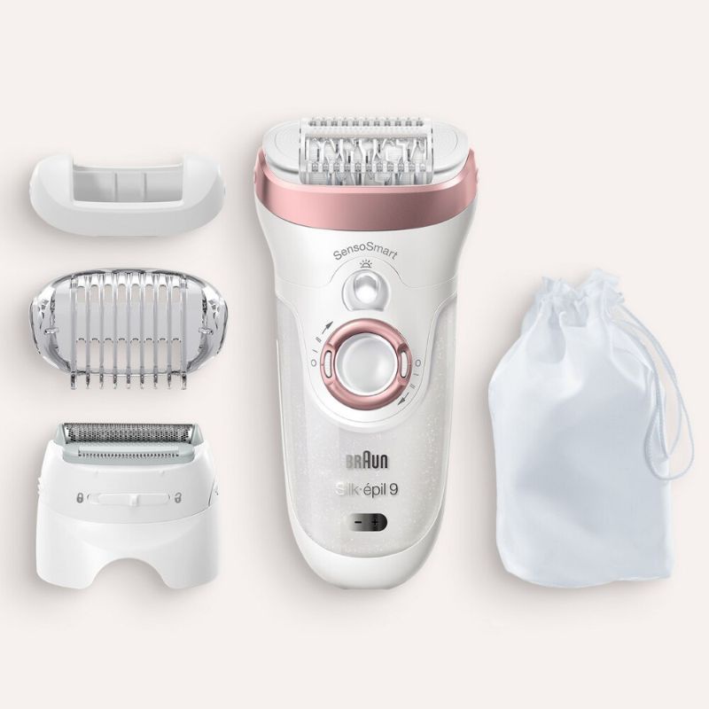 Máy Nhổ Lông BRAUN SILK-ÉPIL 9-9720, Máy Cạo Lông, Máy Triệt Lông Body, Toàn Thân, Vùng Bikini | MADE IN GERMANY