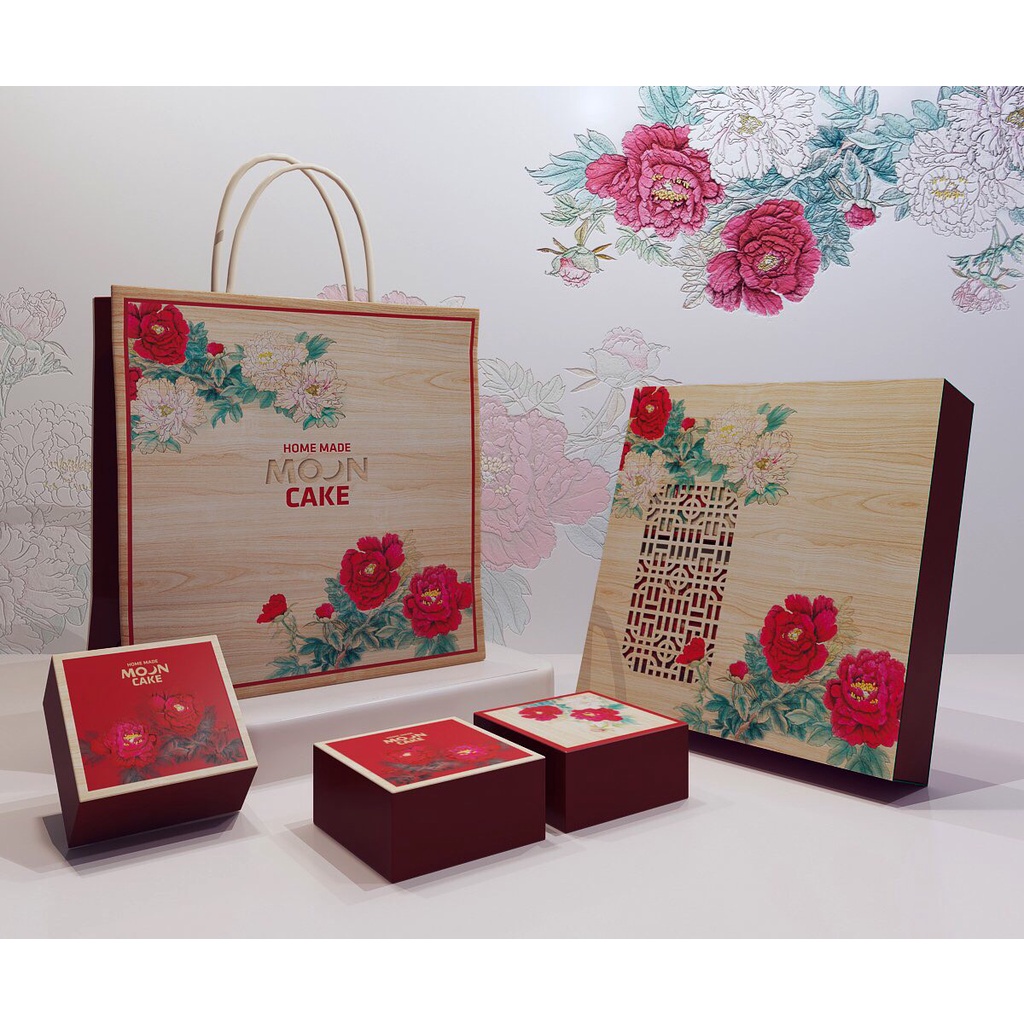 hộp trung thu 4 bánh mẫu mới 2021