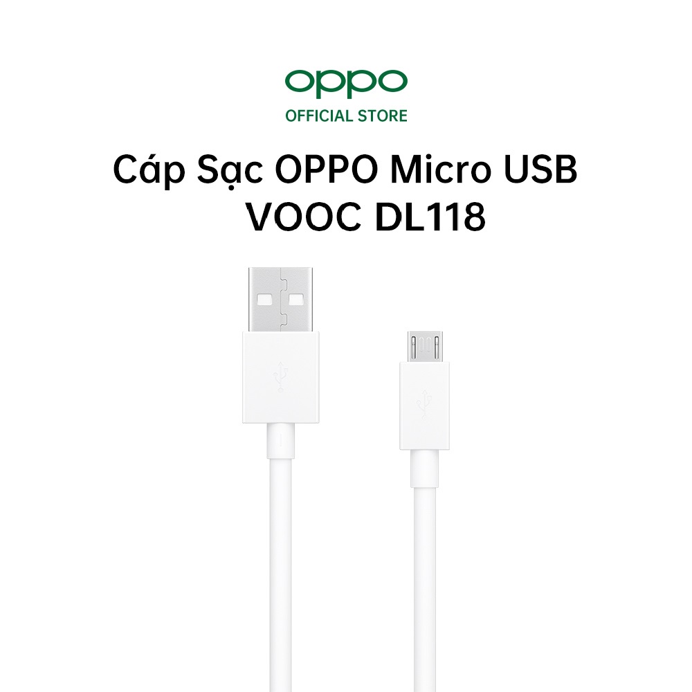 Cáp Sạc OPPO Micro USB VOOC DL118 - Hàng Chính Hãng