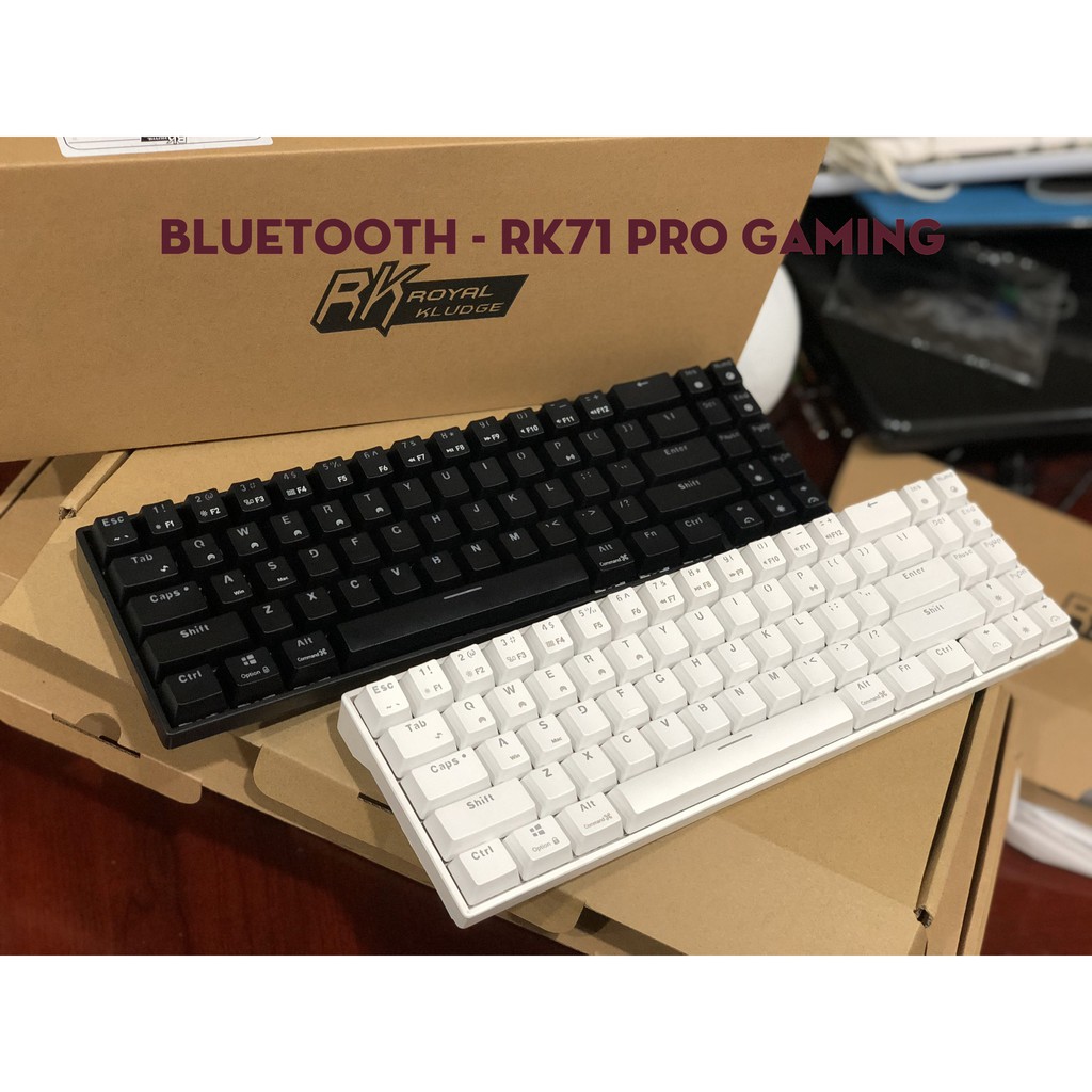 Bàn phím cơ RK71 led RGB Gaming Bluetooth 4.0 - Bàn phím không dây (Tặng usb bluetooth) | WebRaoVat - webraovat.net.vn