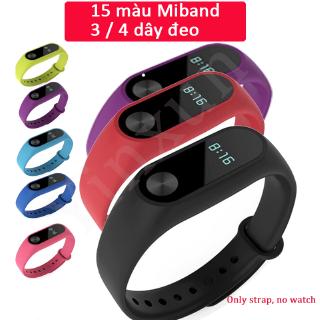 Dây đeo cao su thay thế cho Xiaomi Miband 3 Miband 4 chất lượng cao