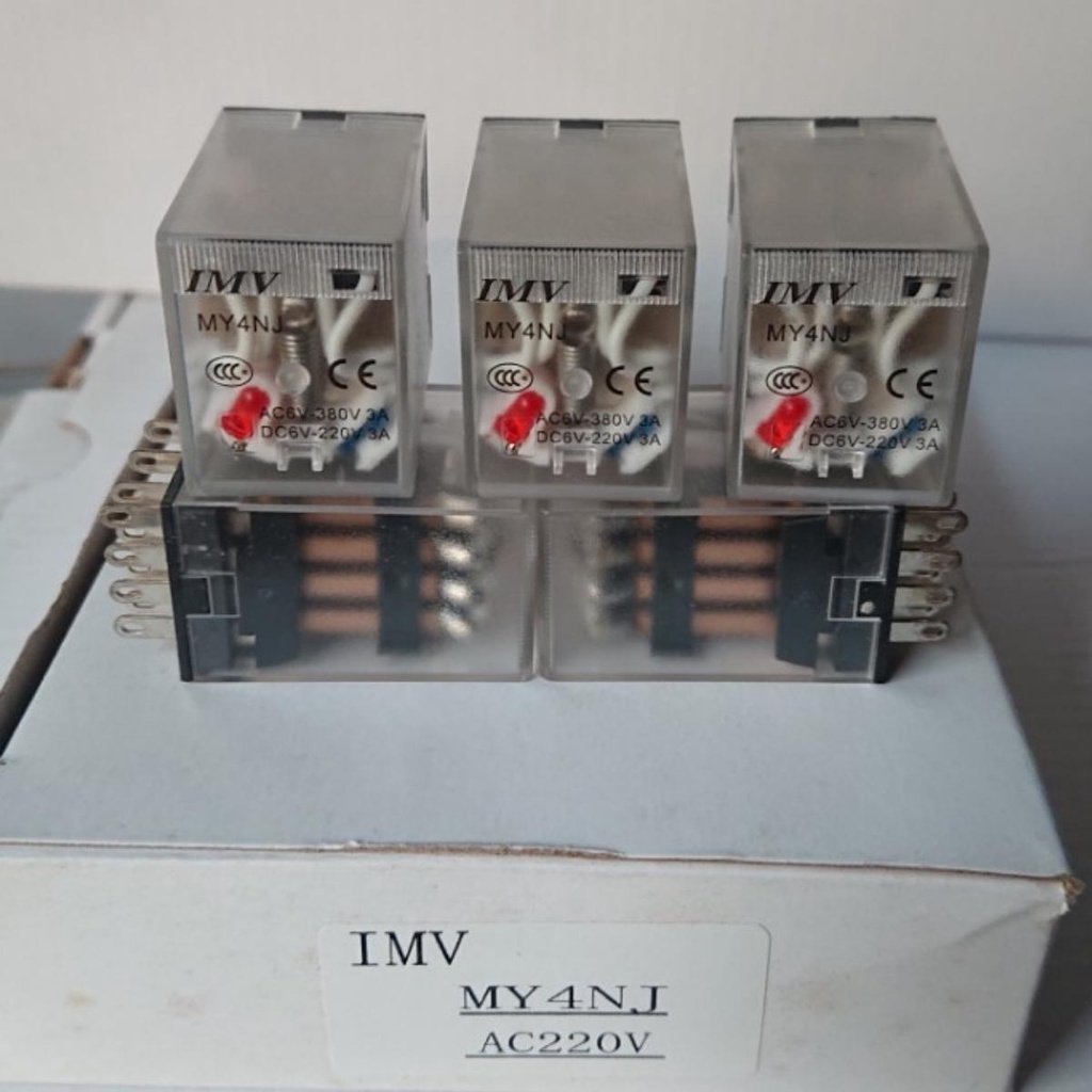 Relay MY4N-J  rơ le trung gian 14 chân dẹp nhỏ điện áp 12VDC, 24VDC, 220VAC chất lượng tốt