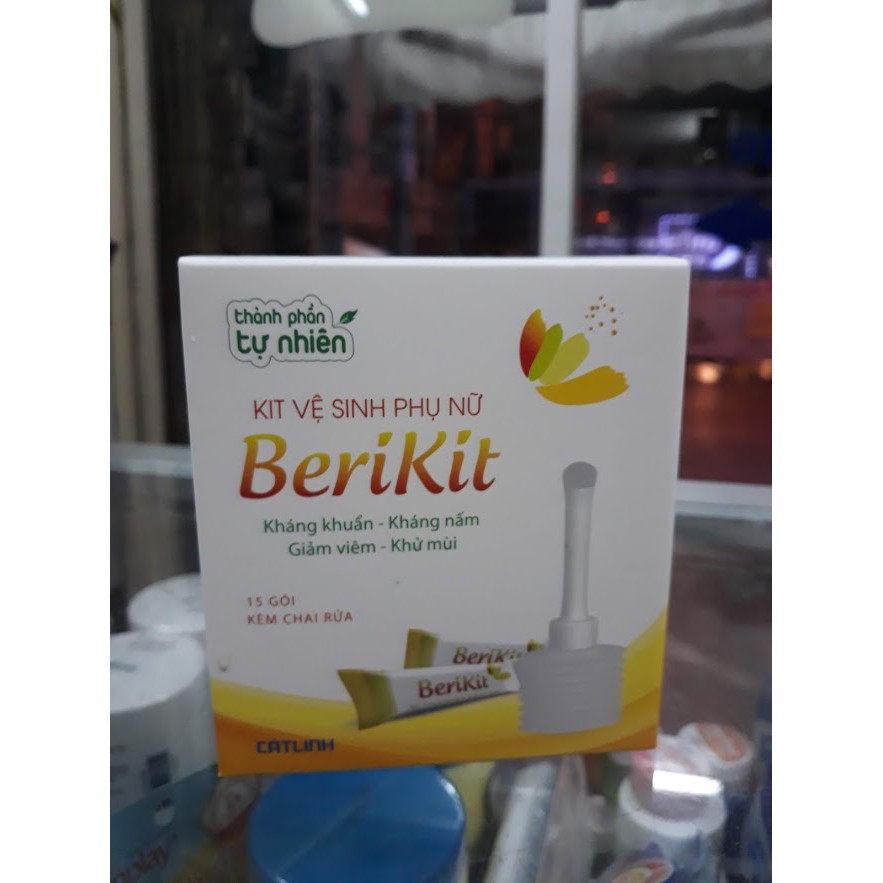 Berikit kit vệ sinh phụ nữ mẫu mới gồm 15 gói rửa của dược phẩm cát linh - ảnh sản phẩm 1