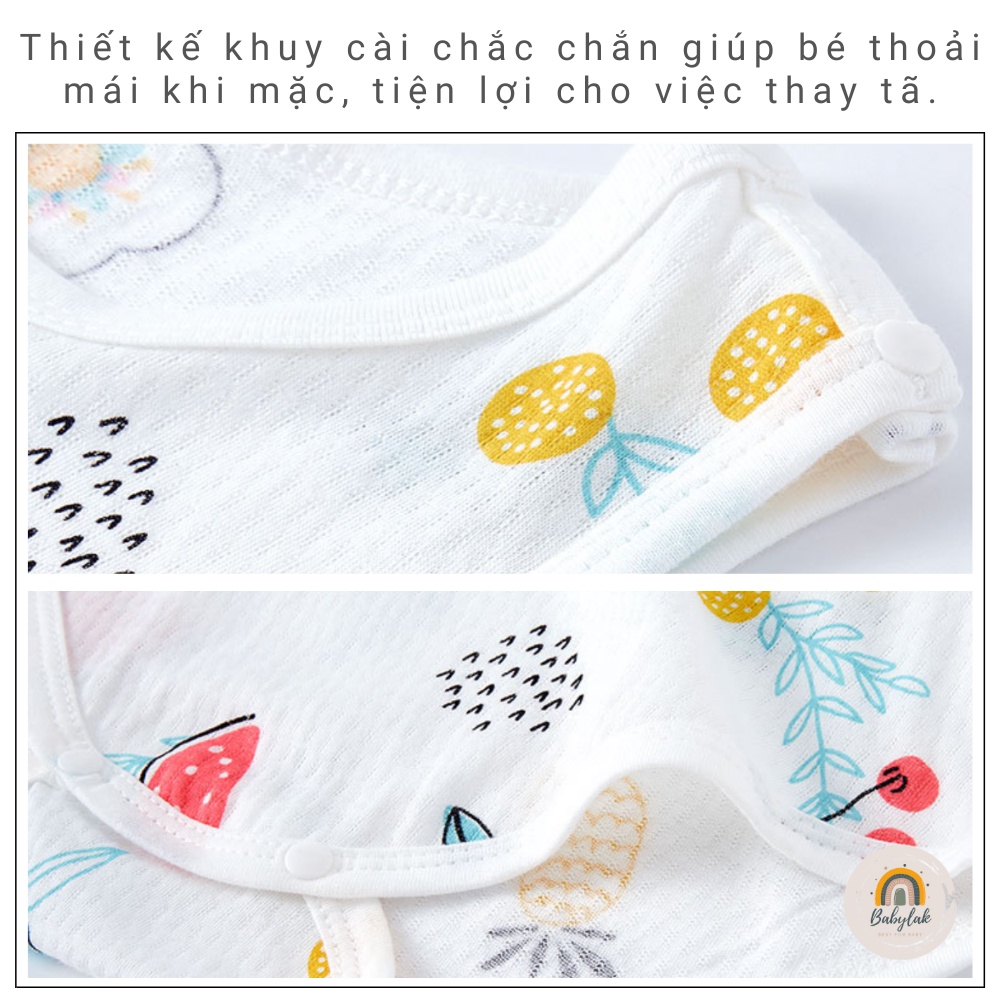 Bộ bodysuit cotton không tay mặc nhà cao cấp cho bé  - Size từ 4 đến 15kg