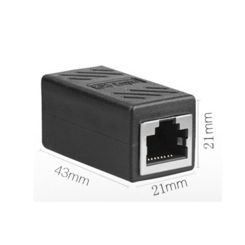 Đầu nối cáp mạng 1-1 đen, đầu nối cáp mạng LAN RJ45 đơn giản nhanh chóng,đảm bảo tín hiệu truyền tải ổn định