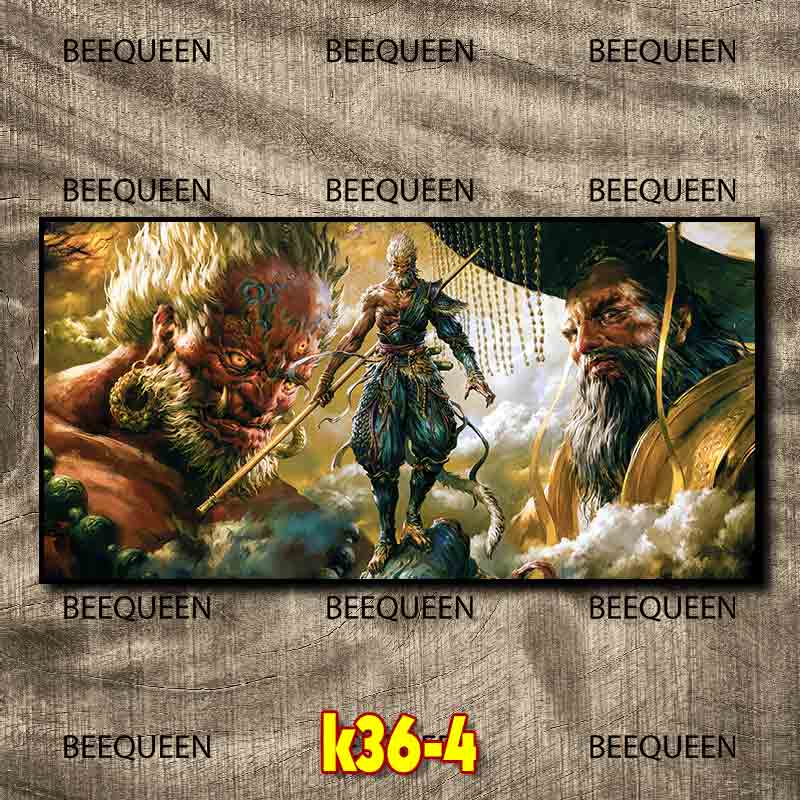 Tranh Tôn Mộ Không Tề Thiên Đại Thánh Khổ 30x60cm