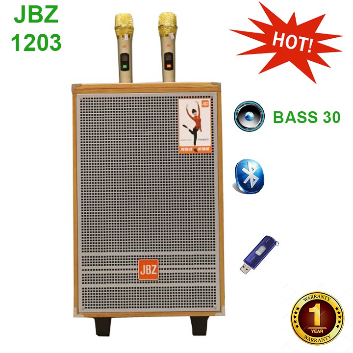 Loa kéo karaoke đỉnh cao jbz 1203 bass 30 âm thanh chân thực, sống động