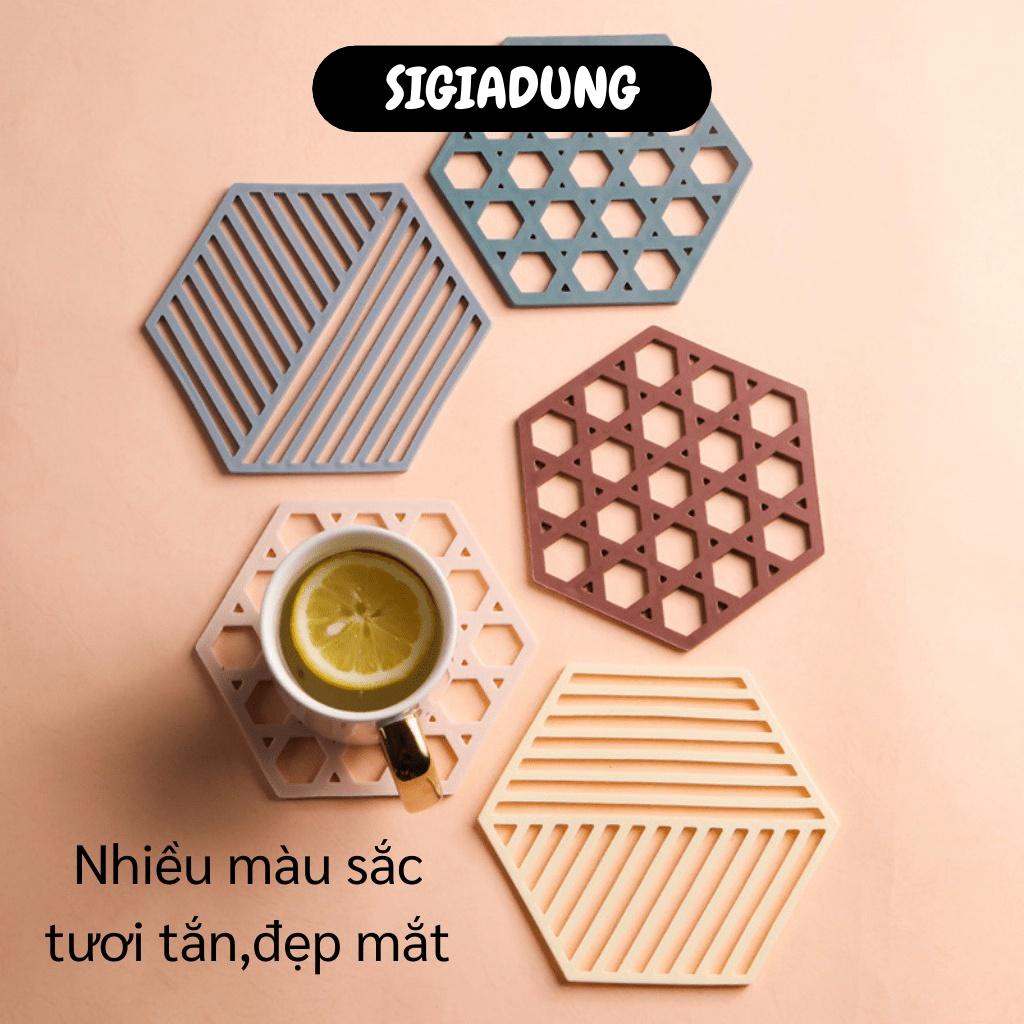 [SGD] Miếng Lót Ly - Đế Lót Nồi, Bát Đĩa Cách Nhiệt Chất Liệu Silicone, Trang Trí Bàn Ăn 9645