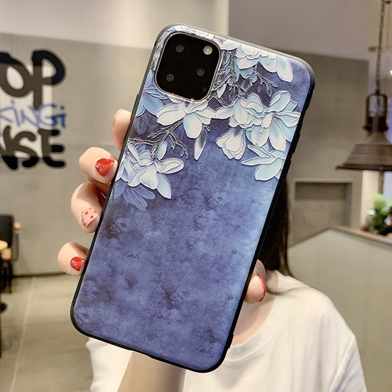 Ốp lưng điện thoại TPU mềm họa tiết Magnolia cho iPhone XS 11 Pro Max X XR 6 6S 7 8 Plus