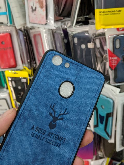 Ốp lưng Oppo F5 / F5 / Oppo Reno 2F Youth chống sốc vân vải đầu hươu cao cấp