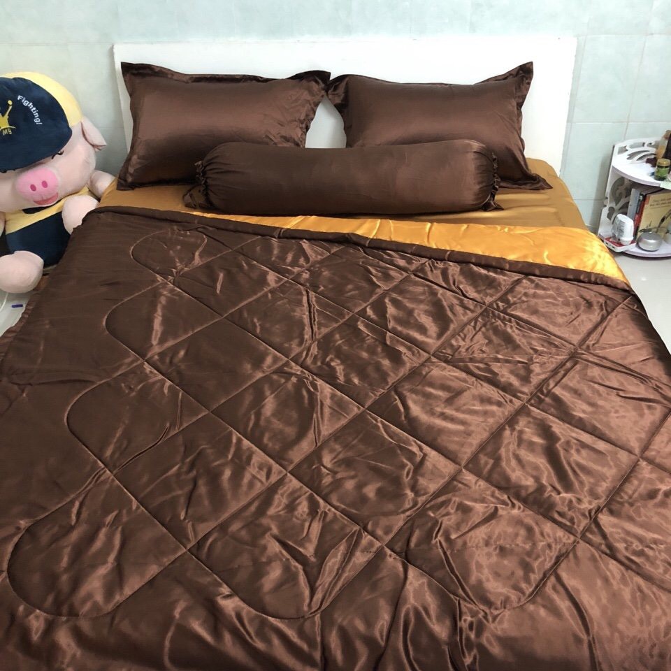 Bộ Ga phi phối thường KO Mền/Chăn (chân nệm dưới 15cm) 1m6/1m8 màu 110/119. Bộ ra phi bóng. Bộ drap phi bóng.