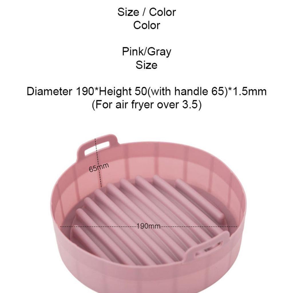 Silicone Fry Pot Light Airfryer Container 16cm Air Fryer Microwave Oven Korea