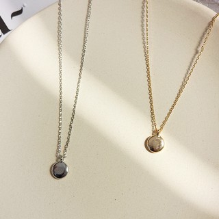 Dây Chuyền Mặt Hình Đĩa Tròn Phong Cách Hàn Quốc Đơn Giản 0518-5