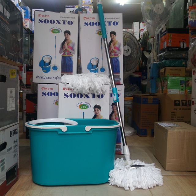 (hình thật) Bộ Lau Nhà 360 SOOXTO Lồng inox/nhựa
