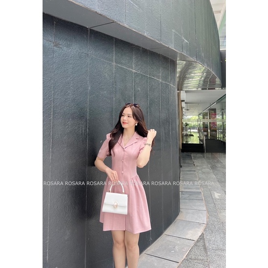 Váy hồng xoè rosara