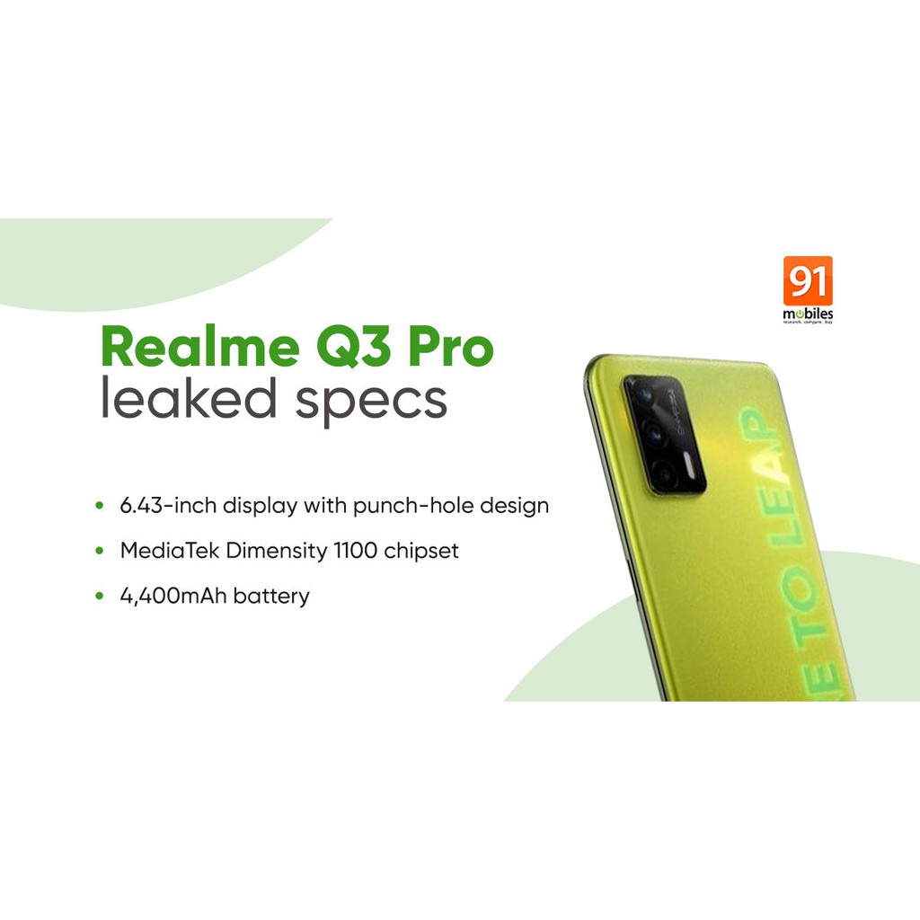 [Mã 157ELSALE1 giảm 5% đơn 3TR] Điện thoại Realme Q3 Pro 128G ram 6Gb - Hàng nhập khẩu