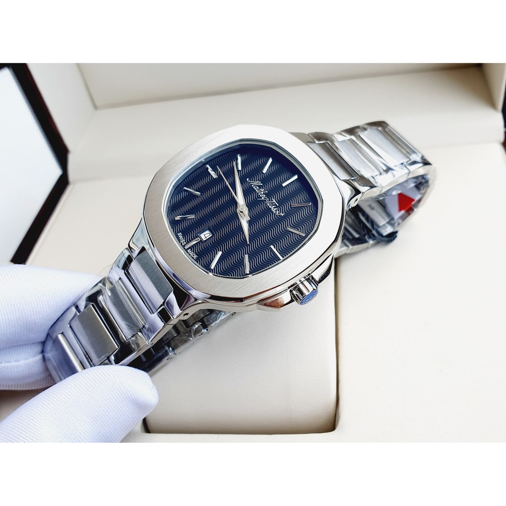 Đồng hồ nam chính hãng Mathey-Tissot Evasion mặt đen - Máy Quartz pin Thụy Sĩ - Mặt kính Sapphire