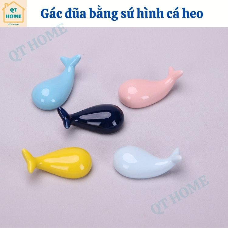 Gác Đũa Gốm Sứ Hình Cá Heo Dễ Thương