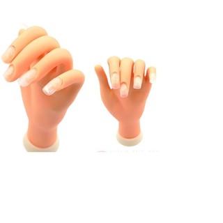 bàn tay giả silicon học làm móng nail - bàn tay giả