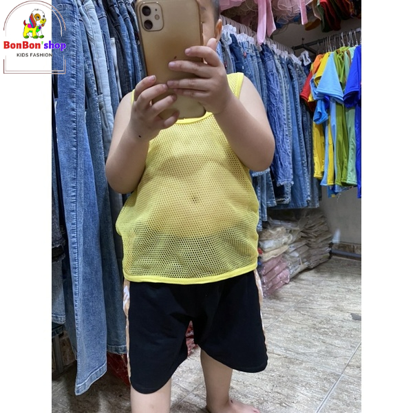 Áo ba lỗ lưới cho bé - Áo ba lỗ cho bé trai , bé gái