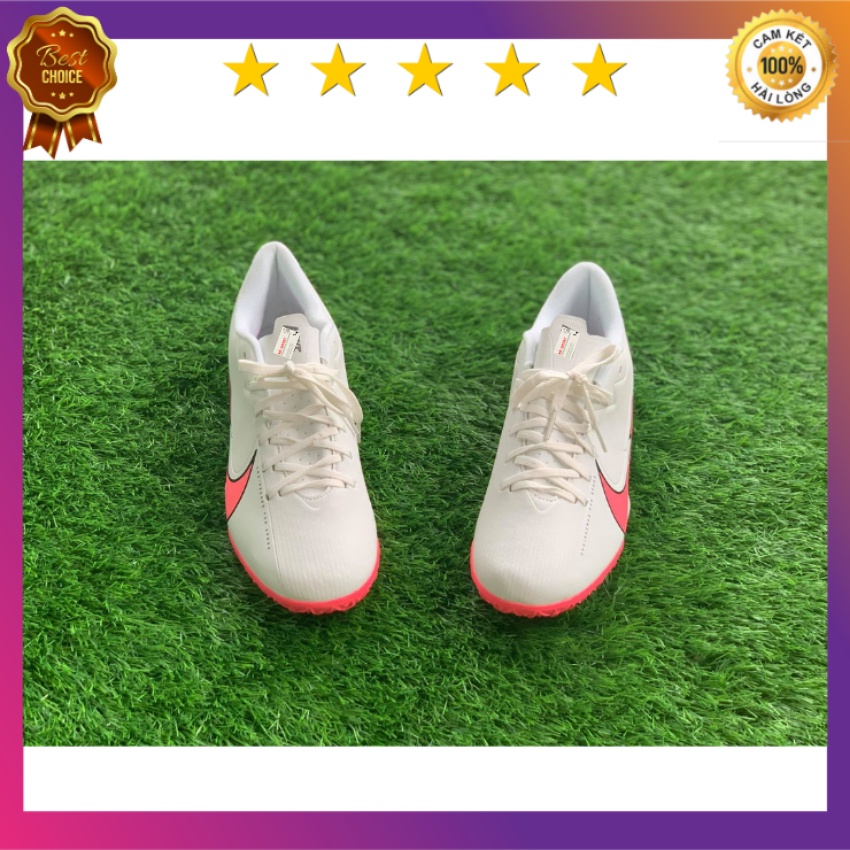 [Tặng Túi Rút,Tất,Vớ Cao Cấp]Giày Đá Bóng, Giày Đá Banh Sân Cỏ Nhân Tạo Mercurial Vapor 13 Academy TF Legendary-WHITE