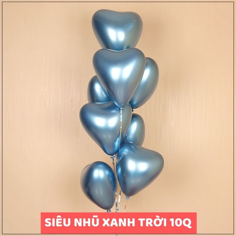 SET 10 QUẢ BÓNG SIÊU NHŨ HÌNH TRÁI TIM 30cm