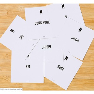 Set 7 card ảnh Lights / Boy With Luv ( A3C06 )