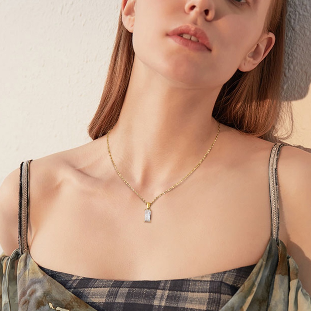 Vnox Vòng cổ Mạ Vàng 20&quot; Đính Đá Zircon