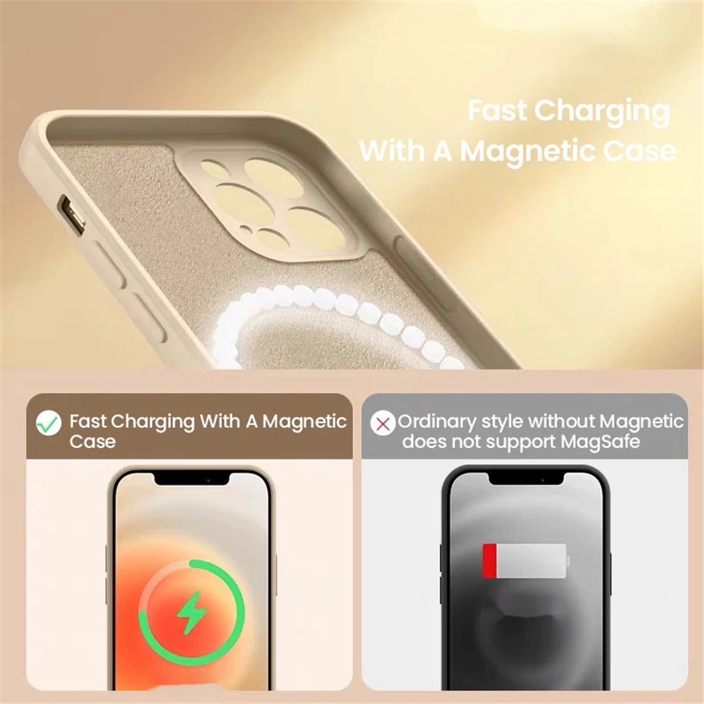 Ốp Điện Thoại Silicon Từ Tính Kiêm Sạc Không Dây Cho iPhone 11 12 Pro Max Mini X Xs Xr