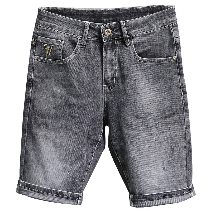 Quần Jeans Lửng Thêu Chữ Thời Trang Cho Nam