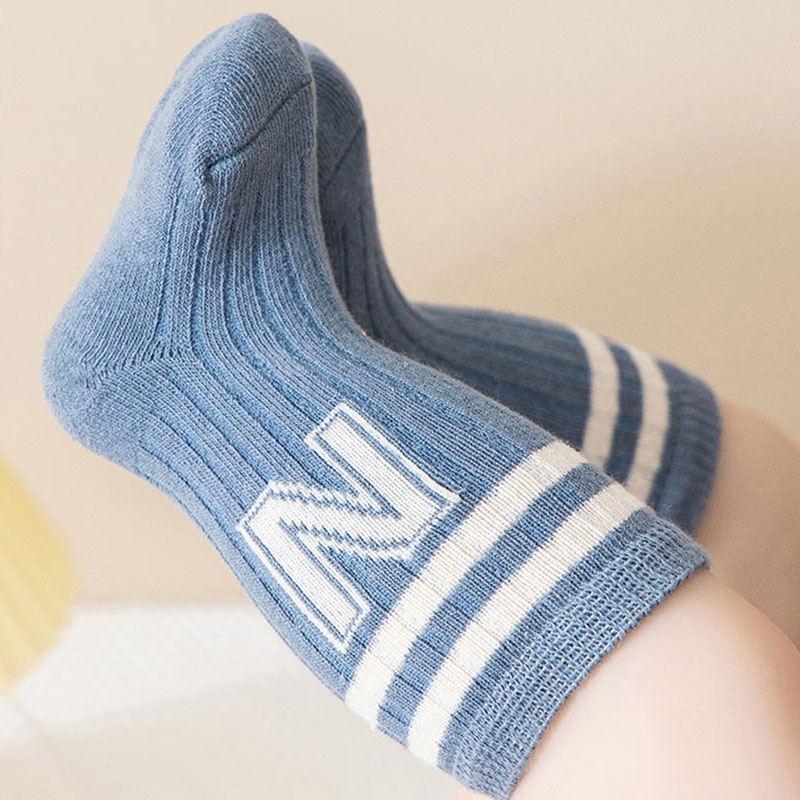 Vớ Cotton Mềm Co Giãn Thoải Mái In Chữ Dễ Thương Cho Bé