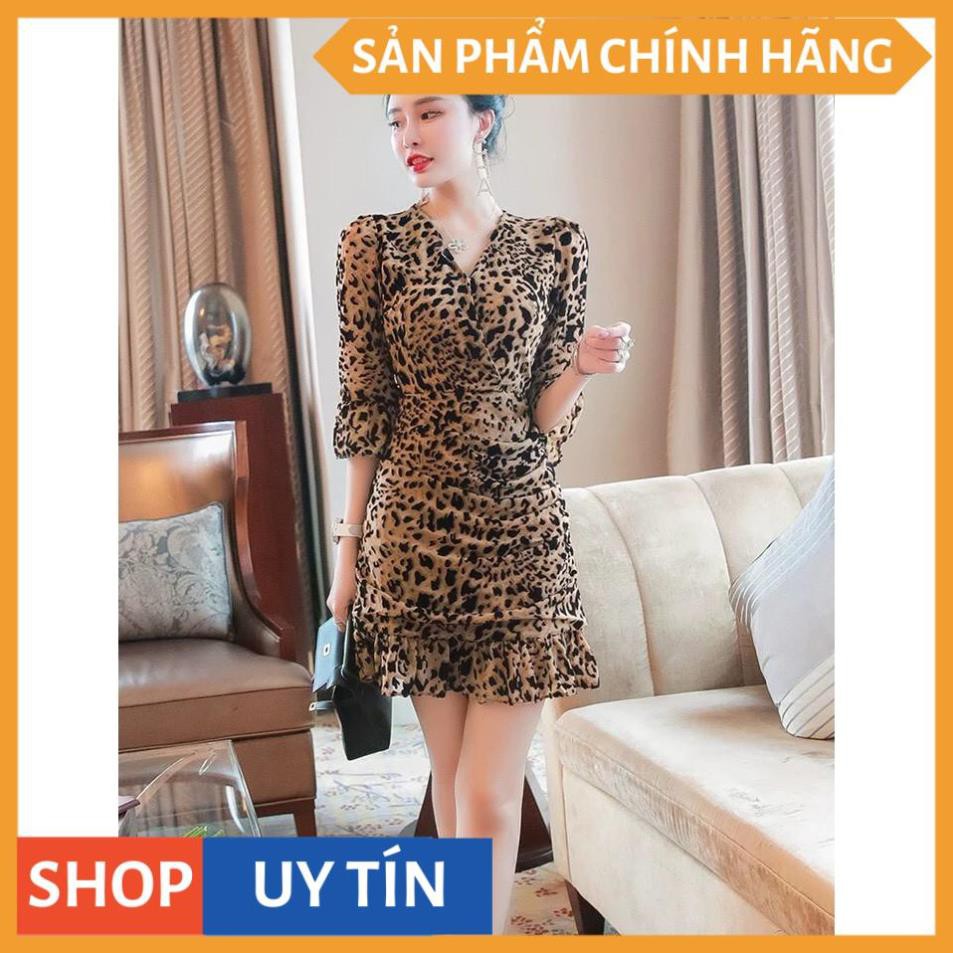 Đầm ôm  cổ V, họa tiết da beo sang chảnh  tôn da, đi chơi đi tiệc hay cafe đều hợp, hàng cao cấp có lót dày mịn - Đ0092 | BigBuy360 - bigbuy360.vn