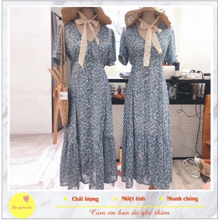 (ẢNH THẬT)VÁY MAXI HOA NHẸ NHÀNG HÀN QUỐC