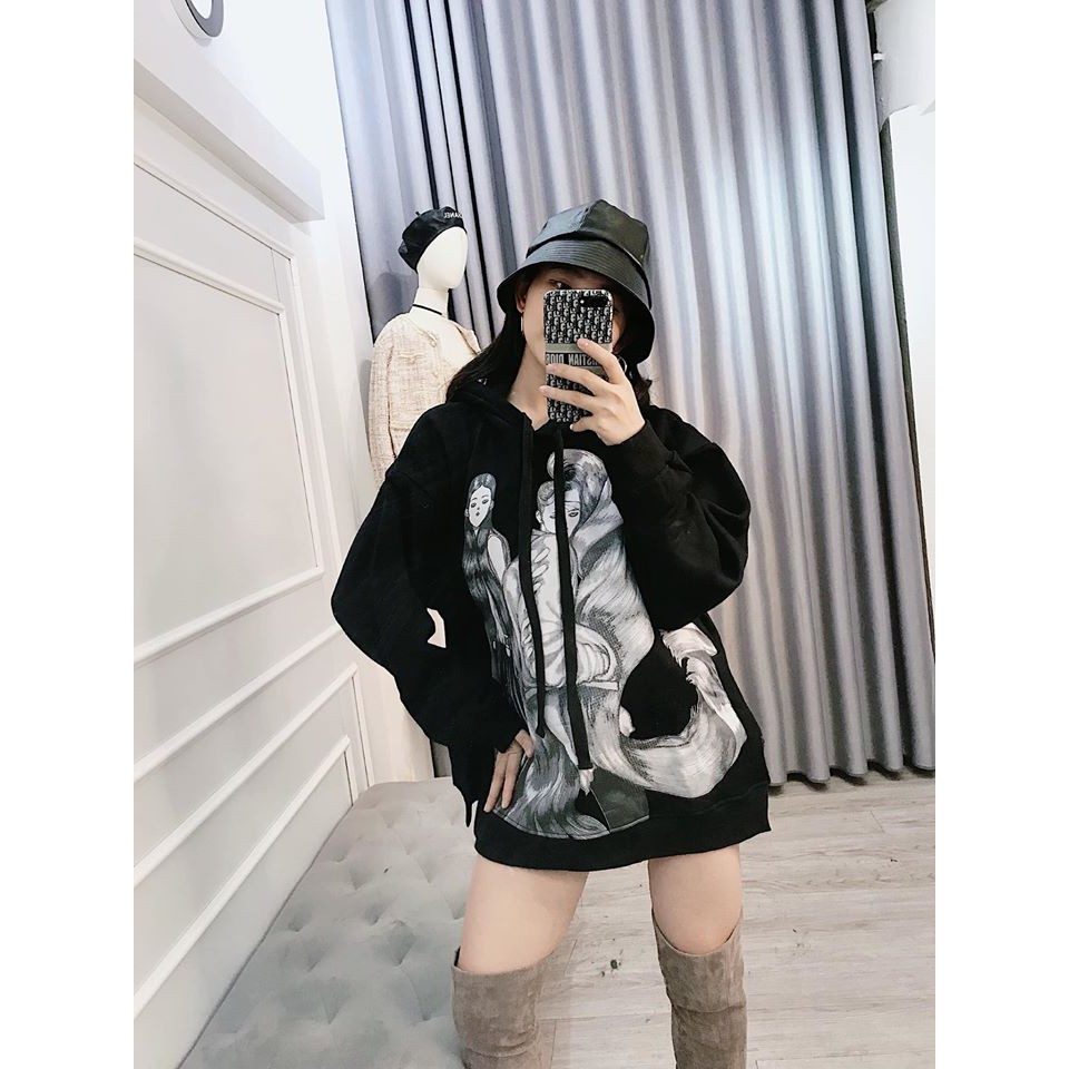 Hoddie nỉ hình cô gái