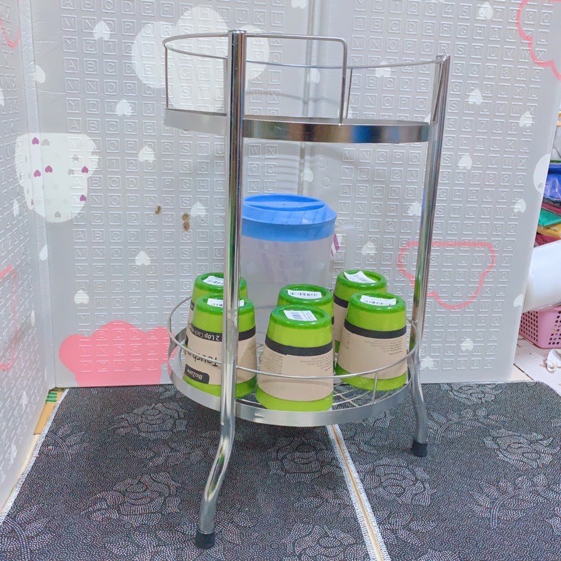 Chân bình nước- kệ chân bình nước inox 2 tầng ( siêu chắc )