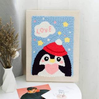 Tranh tự thêu handmade dễ thương