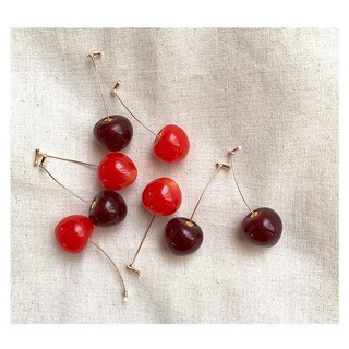 Bông Tai Cherry Đỏ (ảnh thật)