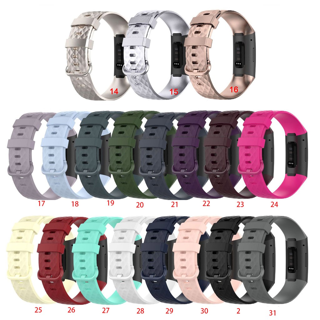 Dây Đeo Silicon Cho Đồng Hồ Thông Minh Fitbit Charge 3 4 SE