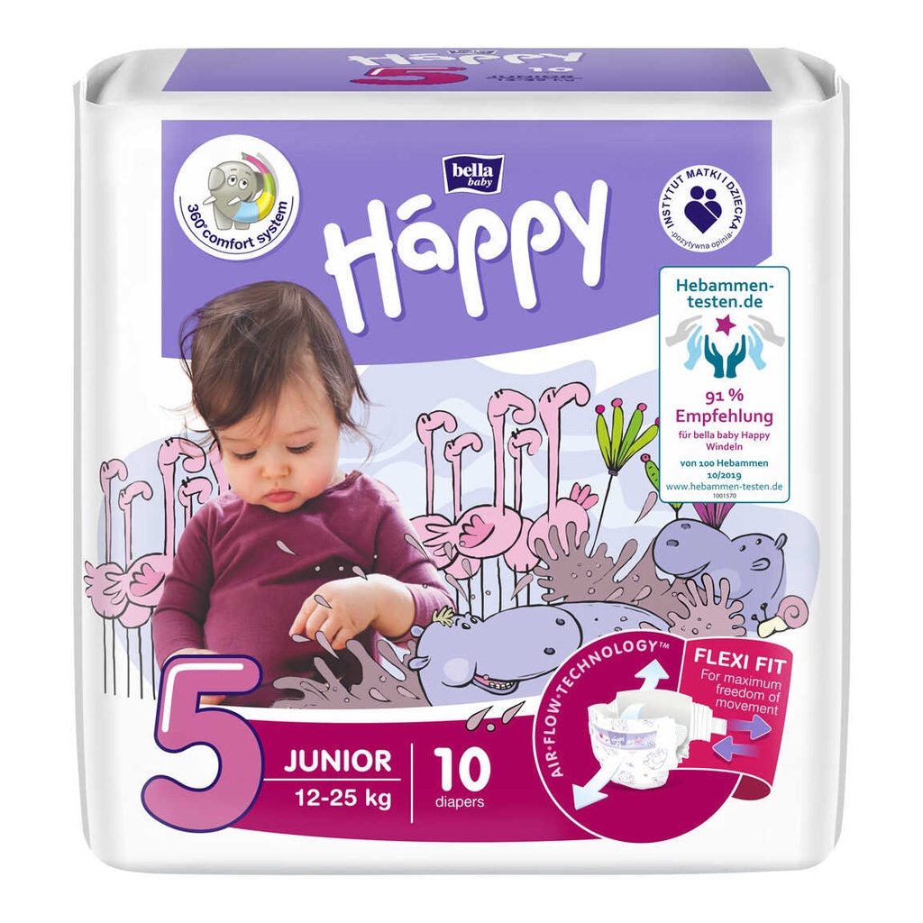 Bỉm, tã dán cao cấp BELLA HAPPY nhập khẩu Pháp 42 miếng cho bé 12 - 25kg thoáng mát, thấm hút, chống tràn