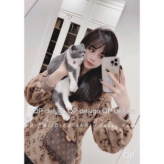 Áo hoodie LV lông thỏ