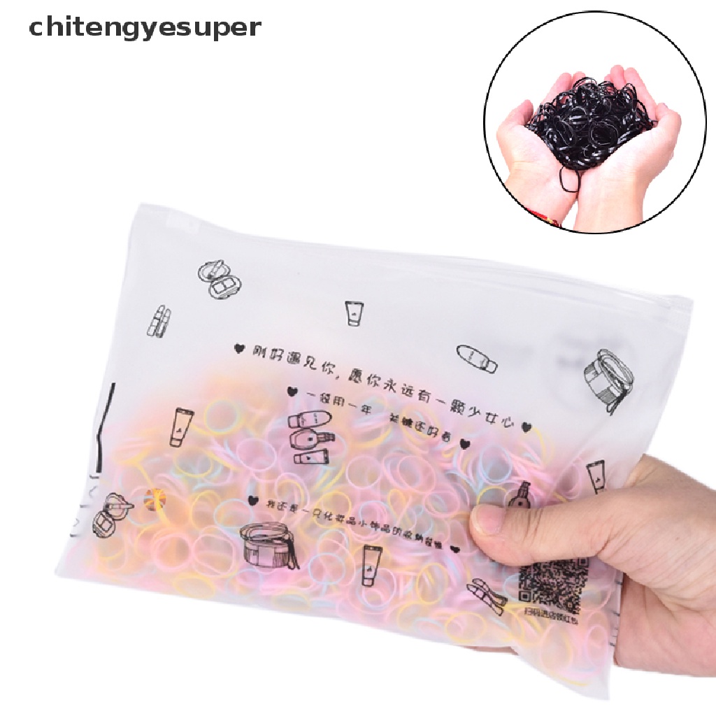 Chitengyesuper 2500Pcs Child Baby Hair Clear Rubber Bands Elastic Braids Plaits Hair Ring Ropes CGS