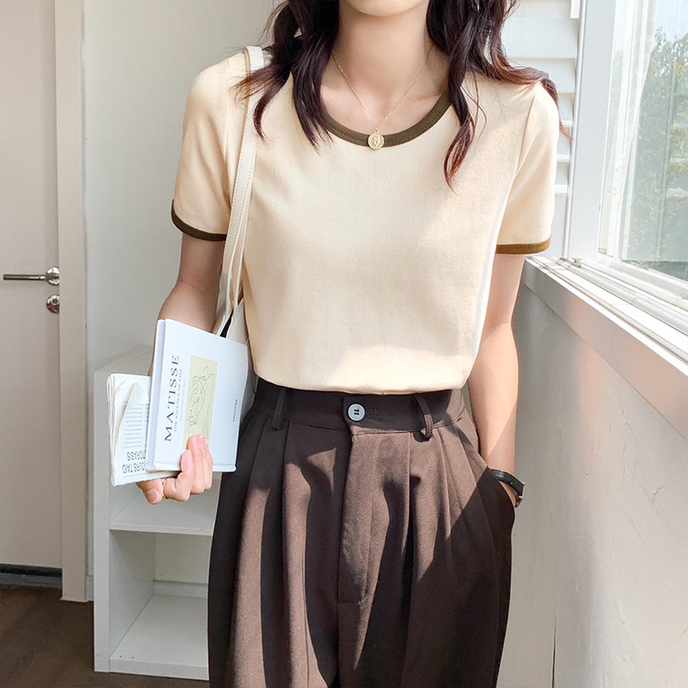 Áo Thun Có Cổ Ngắn Tay Thời Trang Mùa Hè Phong Cách Mới 50538