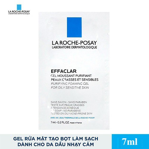 Gel rửa mặt tạo bọt cho da dầu, da nhạy cảm La Roche Posay Effaclar Foaming Gel
